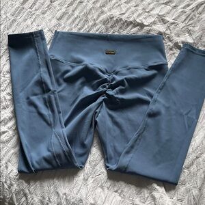 tYC Blue butt scrunch, ribbed High-Waisted Leggings